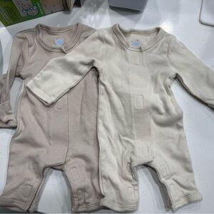PREEMIE Beige and Cream Baby Onesies